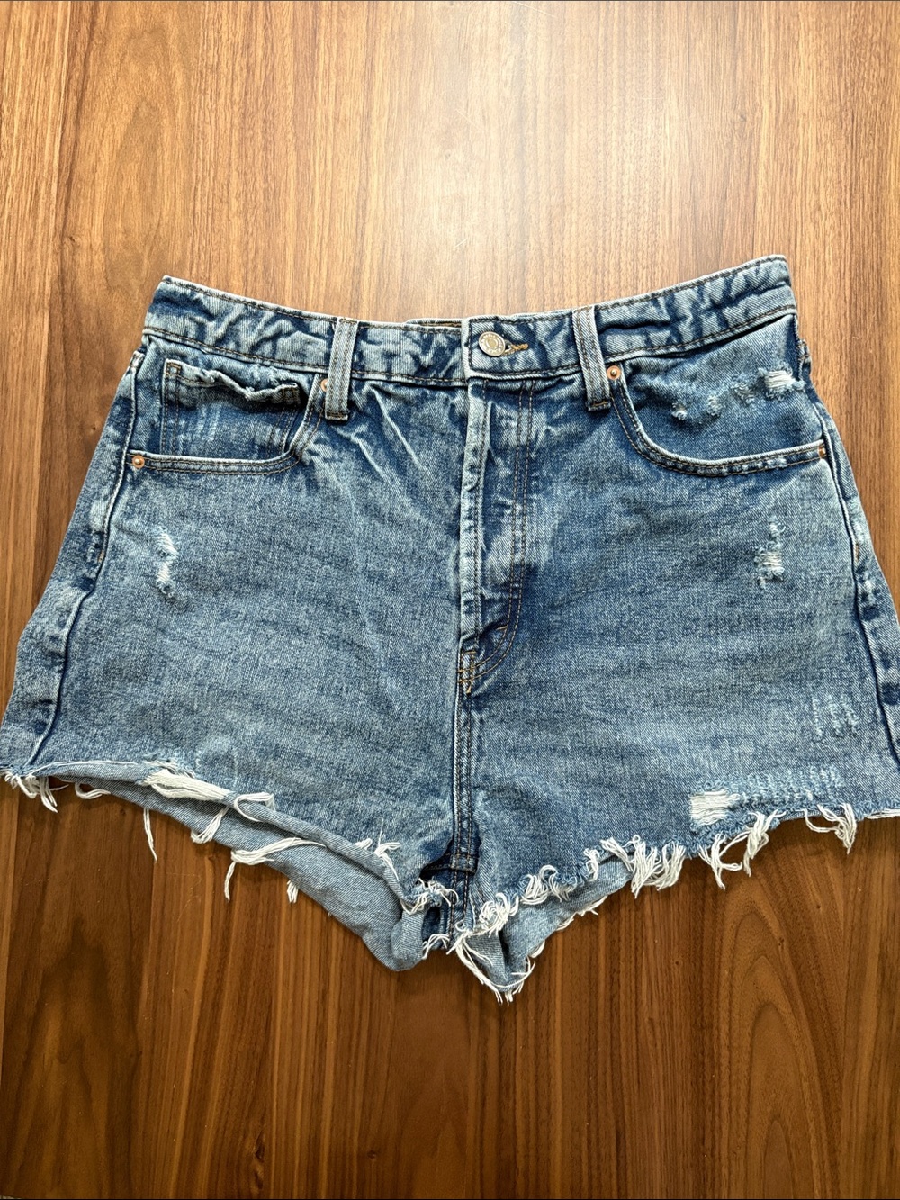 Wild fable High-Rise Distressed Blue Denim Women's Shorts
